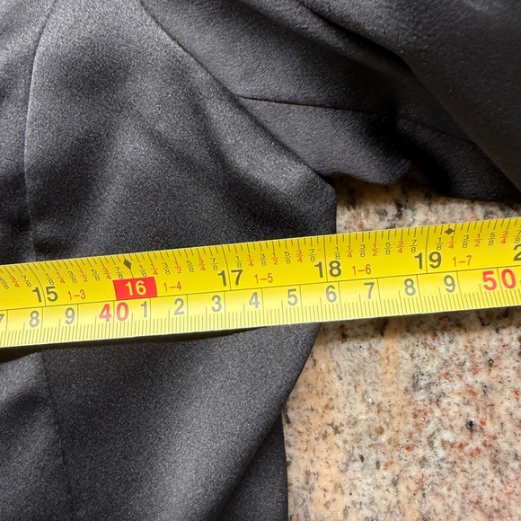 Laundry by Shelli Segal Black Tuxedo Satin Blazer Jacket Size 8 - Picture 9 of 11